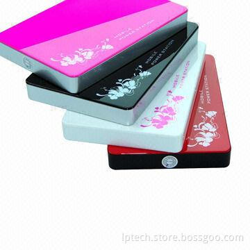 Li-polymer Battery, 5,000mAh Real Capacity Power Bank for iPhone 5V/1A;5V/2A